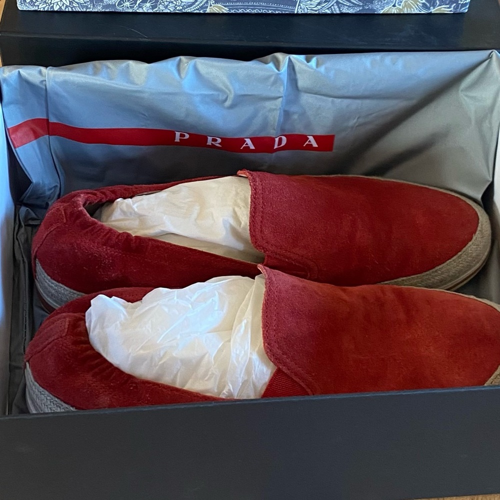 Prada Suede Slip-On Shoes